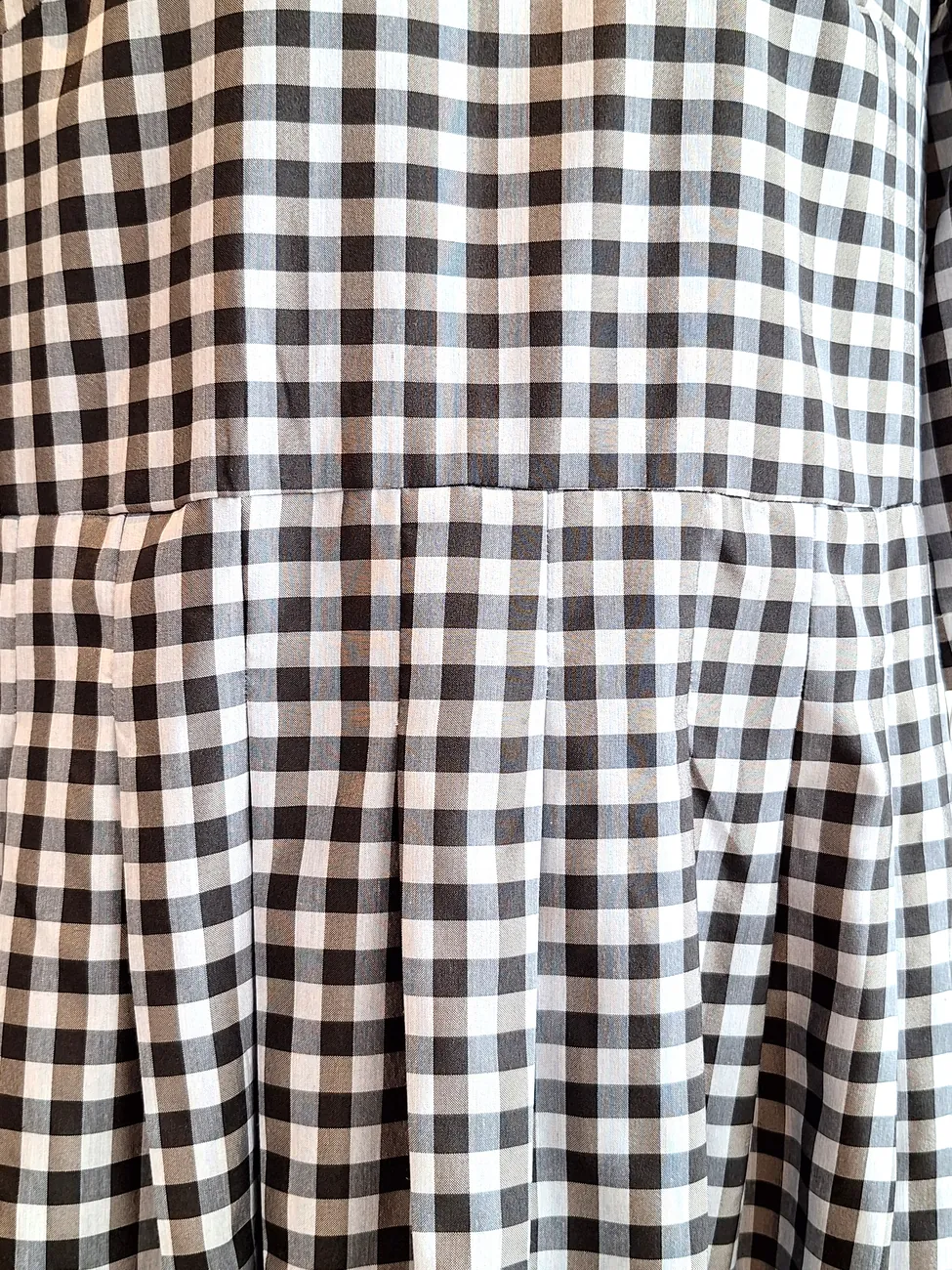 Vestido a cuadros blanco y negro MAU